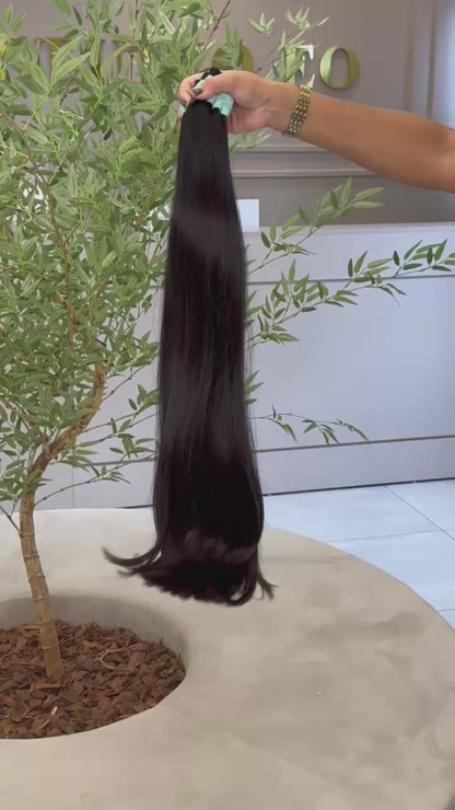 Cabelo Liso Brasileiro - Castanho Médio 70 cm (200g ) CLÁUDIA